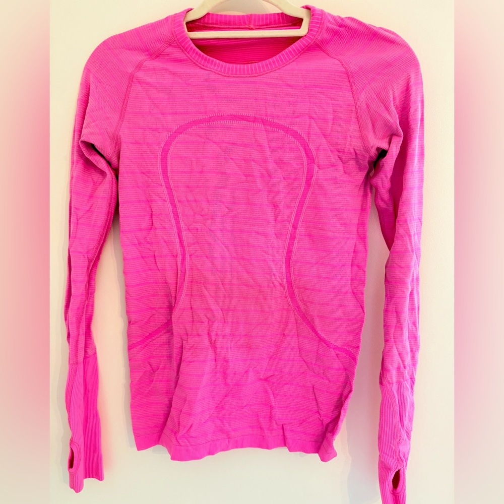 lululemon athletica Women's Long Sleeve Seamless Top - Hot Pink